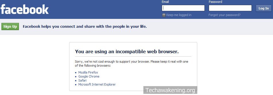 Login to Facebook with Web Browser