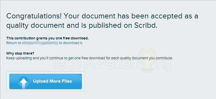 download from Scribd for free by uploading documents