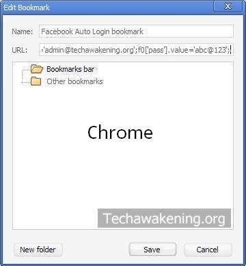 facebook google chrome login