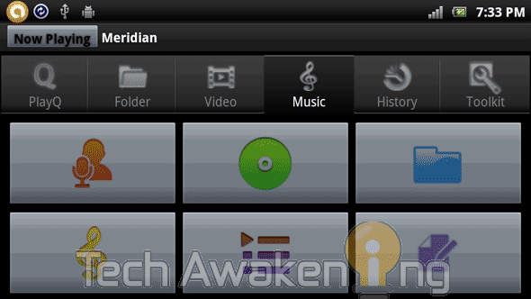 meridian player browse songs by directory on android