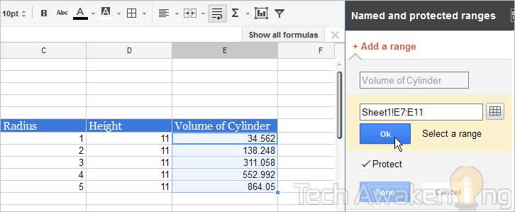 Prevent Others from Modifying Cells in Shared Google Spreadsheet