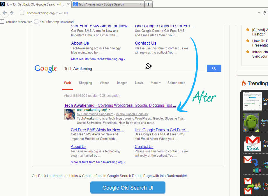 How to Reduce Font Size in Google Search and Get Back Underlined Links