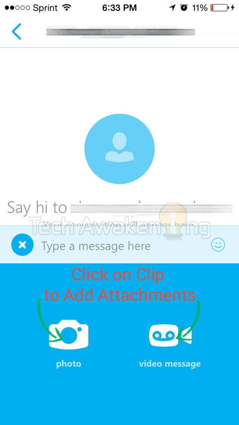 Skype 5 for iPhone How to Send Photo, Video Attachments